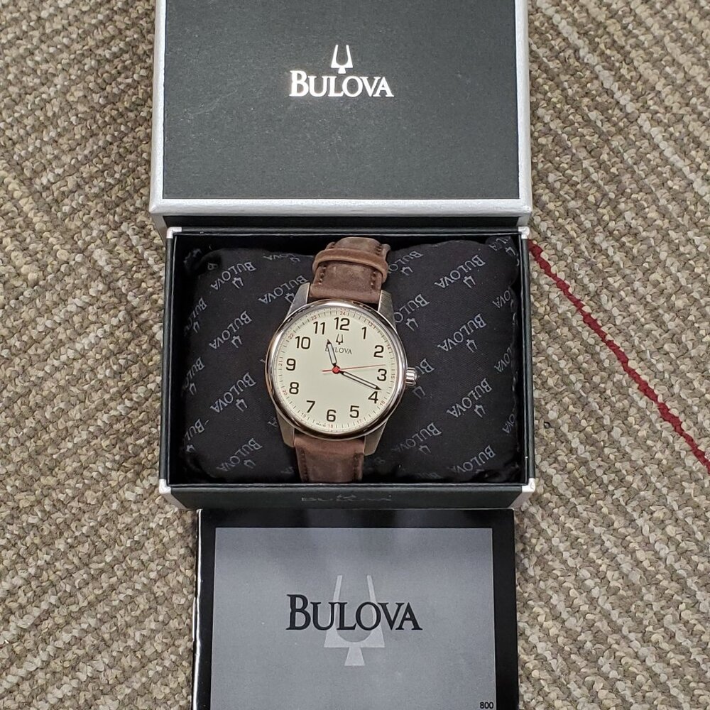 Men's Bulova Quartz Leather band